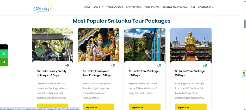 AI SEO Case Study: Silk Way Ceylon Tours supporting screenshot