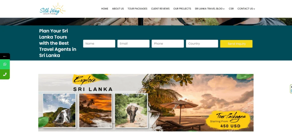 SEO Visibility Case Study: Silk Way Ceylon Tours supporting screenshot