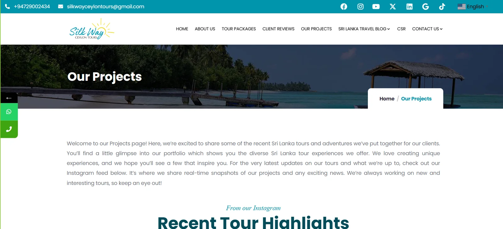 SEO Visibility Case Study: Silk Way Ceylon Tours results screenshot