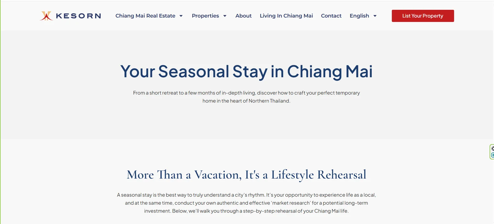 SEO Structure Case Study: Kesorn results screenshot