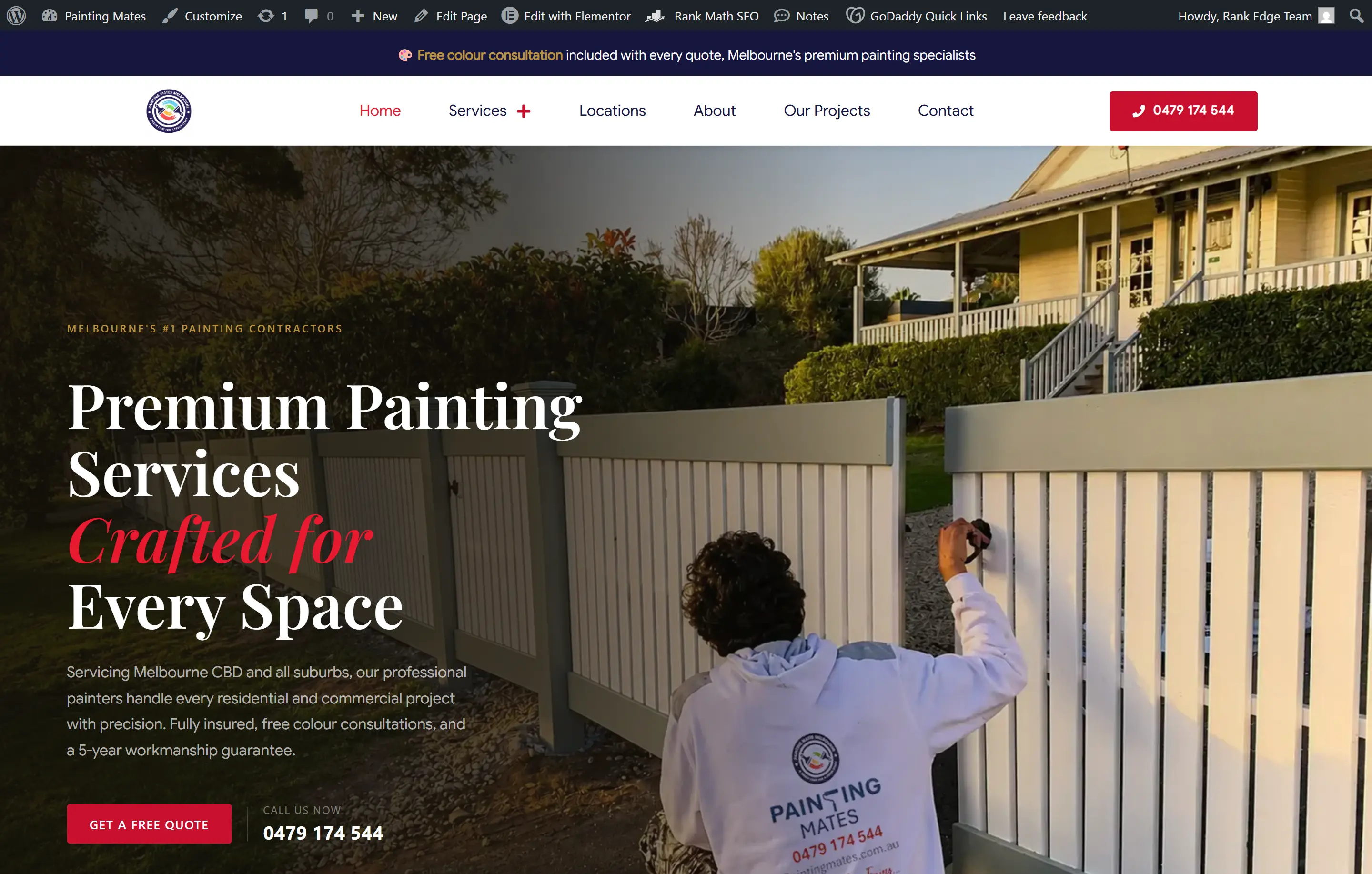 Painting Mates website preview